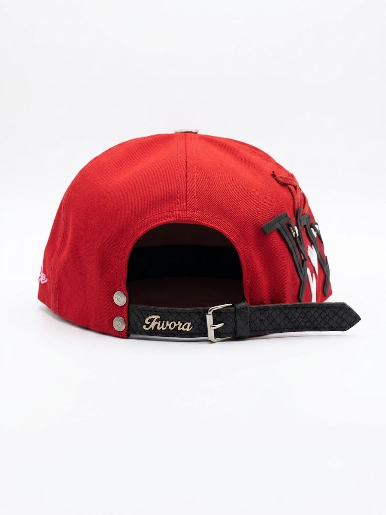 INVORA RED “IVA” DISTRESSED HAT